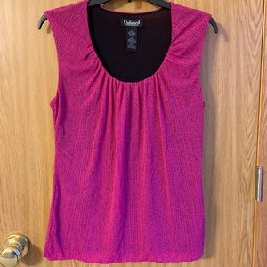 Unlisted Pink/Black Sleeveless Blouse sz M